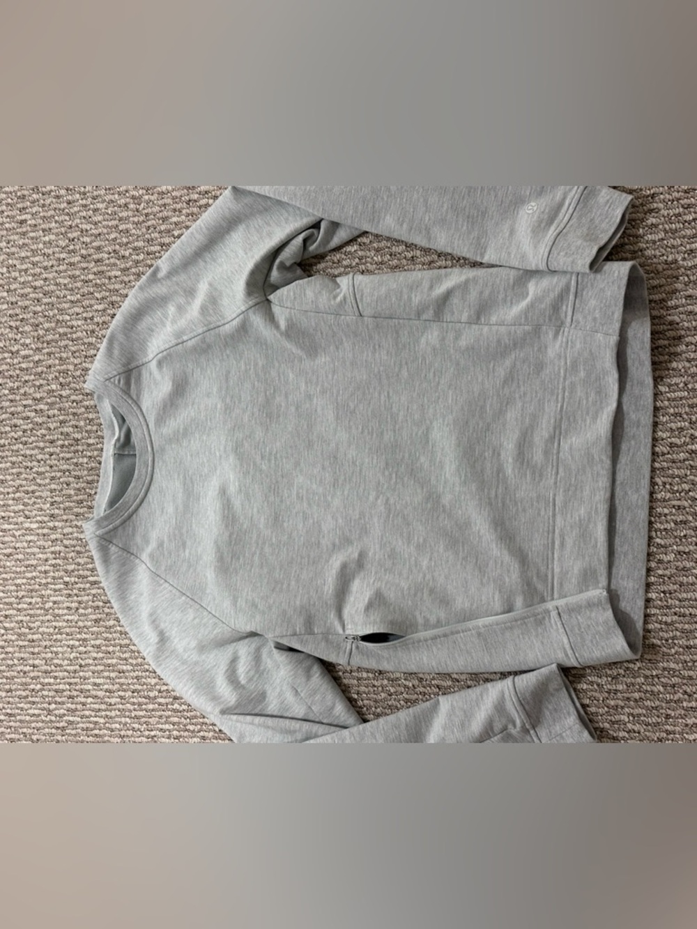 Lululemon crew neck sweater Light Gray Crewneck Sweatshirt